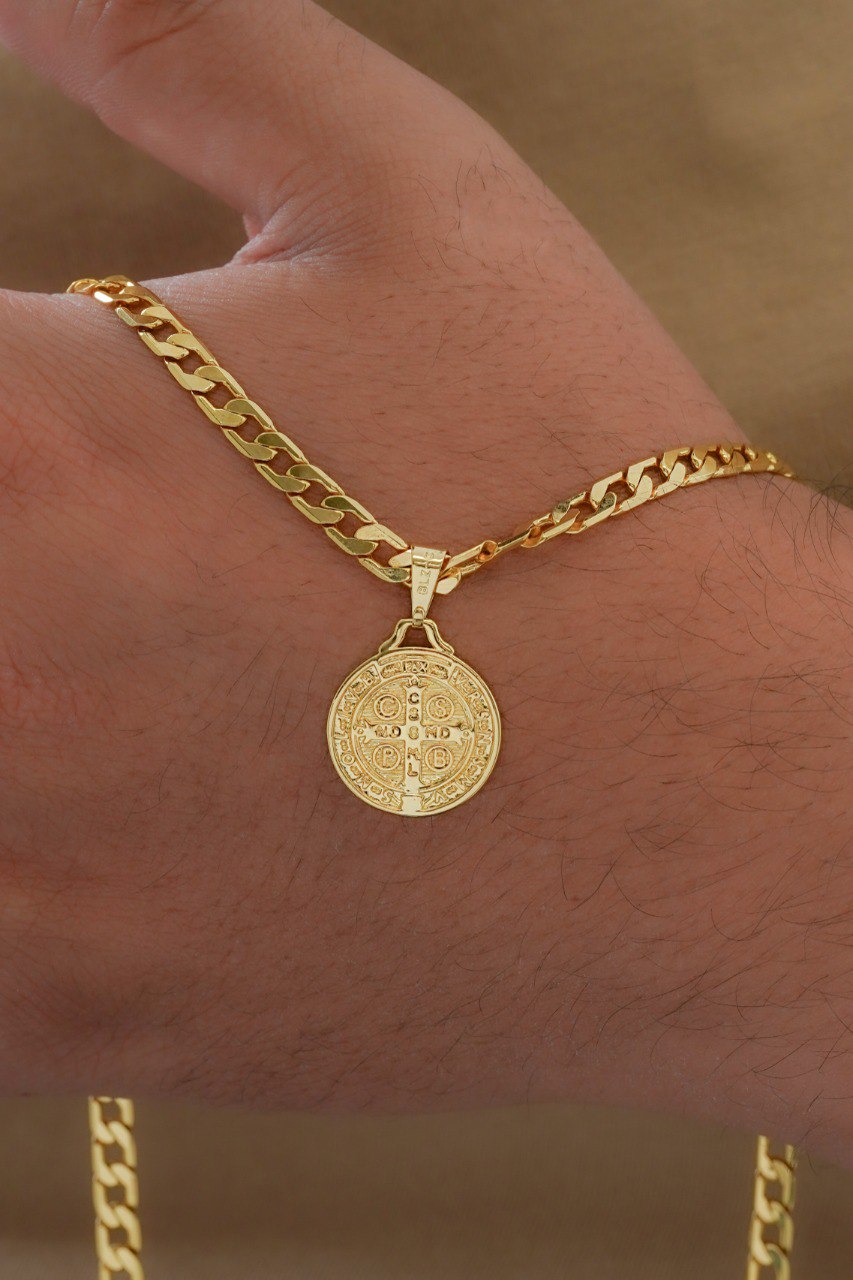 Cubana Diamantada 65cm + Colgante San Benito