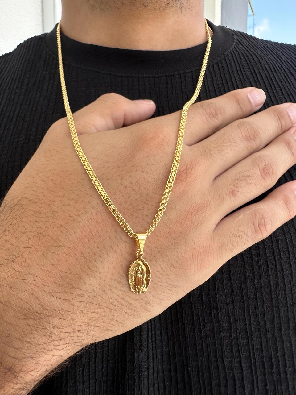 Cadena China + Dije Virgen Guadalupe