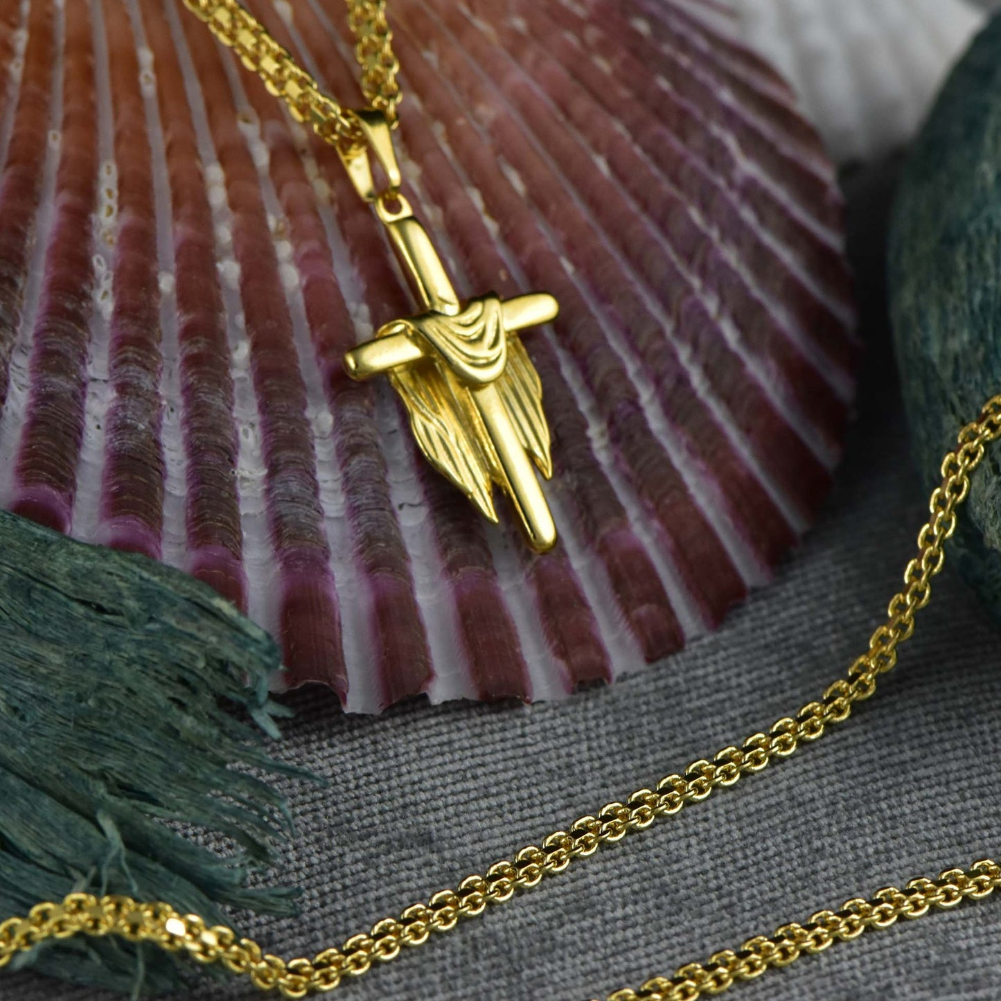 Cadena Chinesca 45 cm+ Colgante Cruz Toga