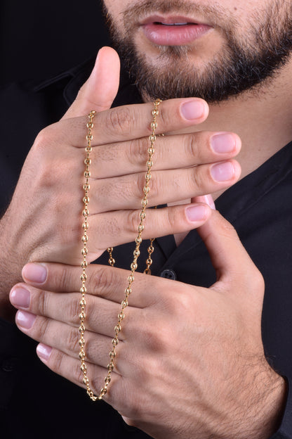 Cadena Grano de café 3mm