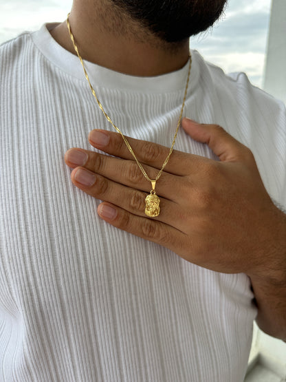 Cadena Singapur 65cm + Colgante Rostro