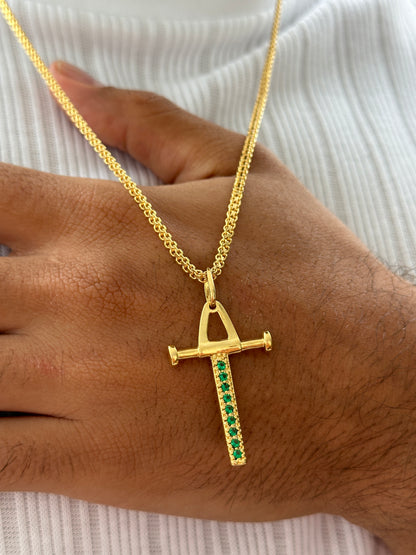 Cadena Chinesca 60cm + Colgante Cruz Pendulo