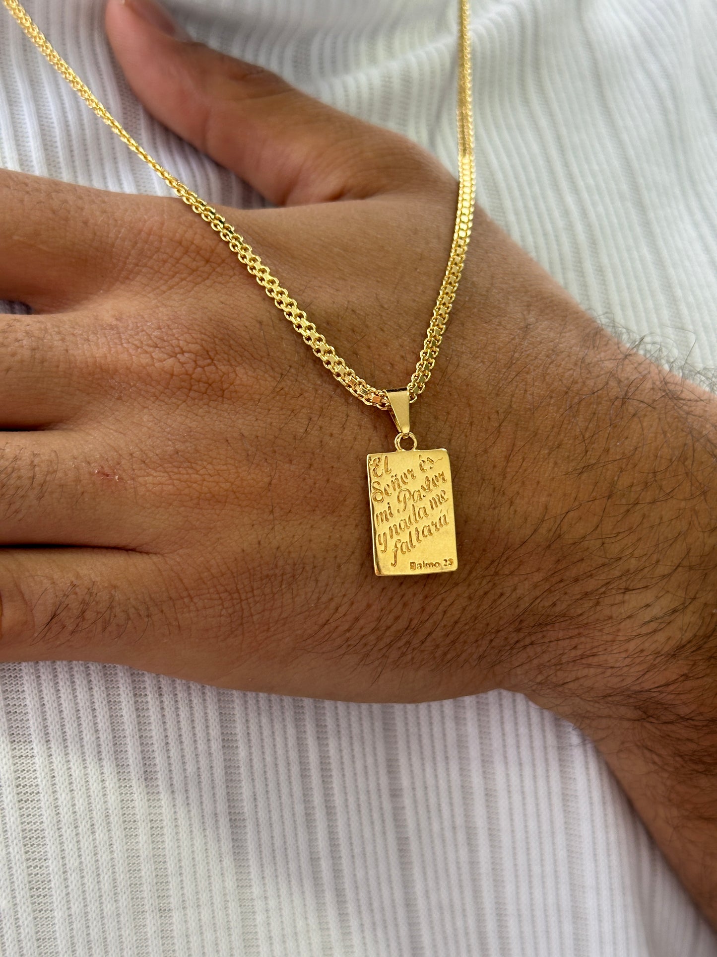 Cadena Chinesca 60cm + Colgante Salmo 23