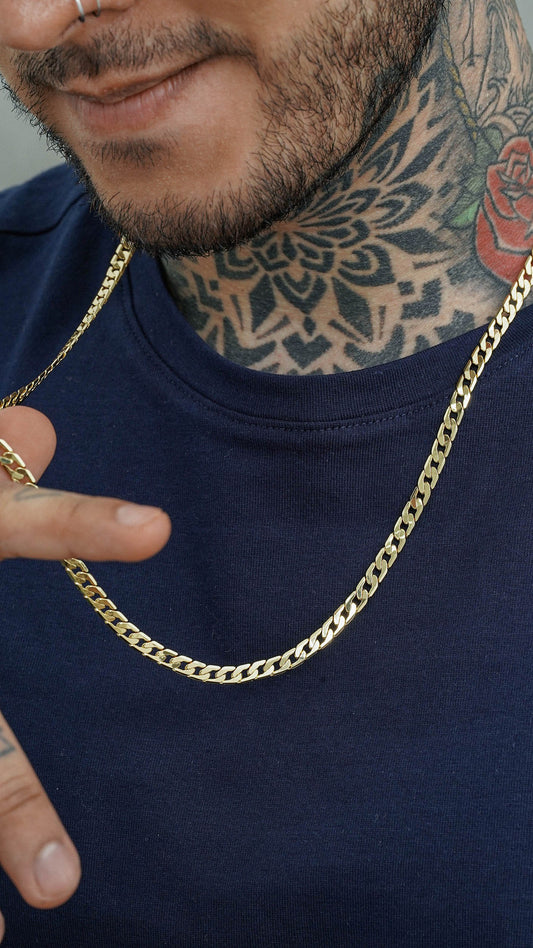 Cadena Cubana Diamantada 60cm