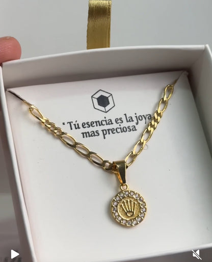 Cadena 3x1 60cm + Colgante Corona