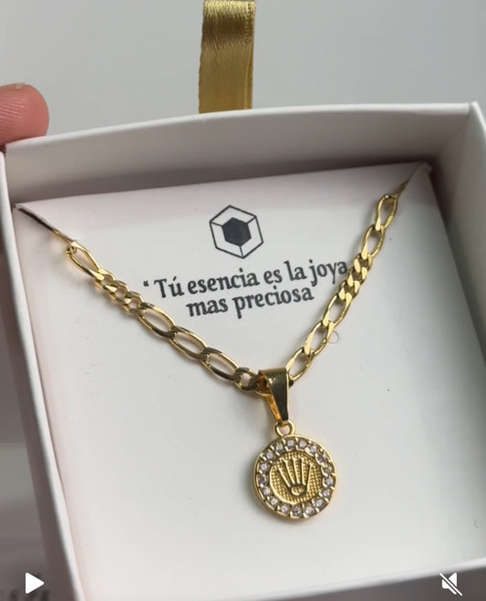 Cadena 3x1 60cm + Colgante Corona