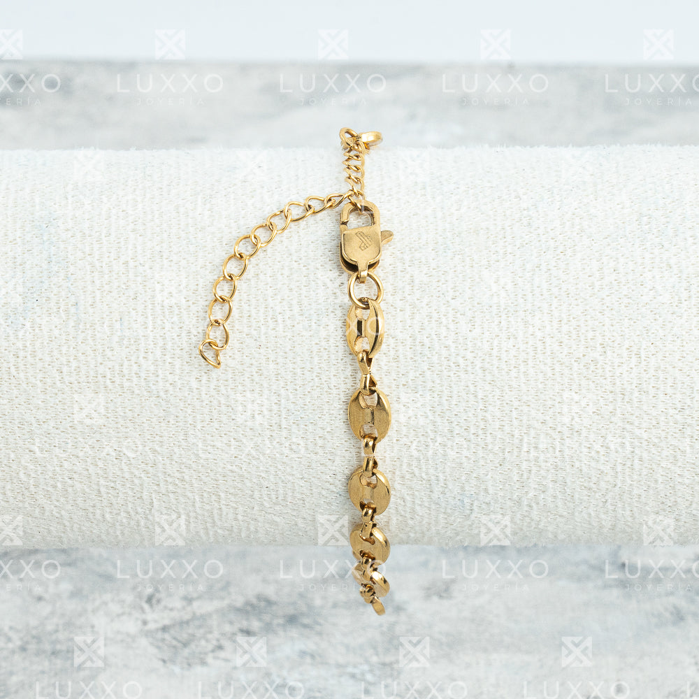 Pulsera Grano de cafe Mujer 5mm