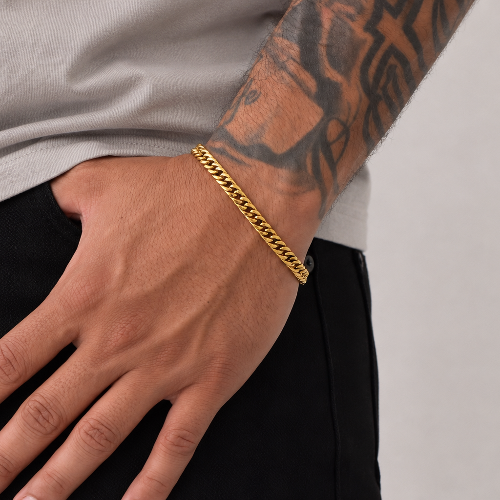 Pulsera Cubana Continua Hombre