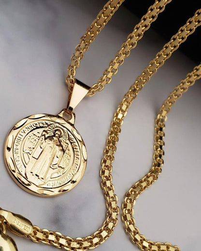Cadena Chinesca  60cms + Colgante San Benito Redondo79