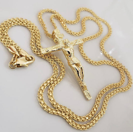 Cadena Chinesca  60cms + Colgante Cristo Madero