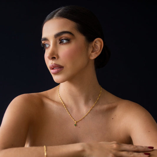 Cadena 45cms + Colgante Circón