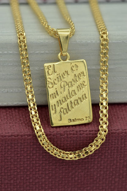 Cadena Chinesca 60cm + Colgante Salmo 23