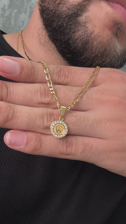 Cadena 3x1 60cm + Colgante Corona