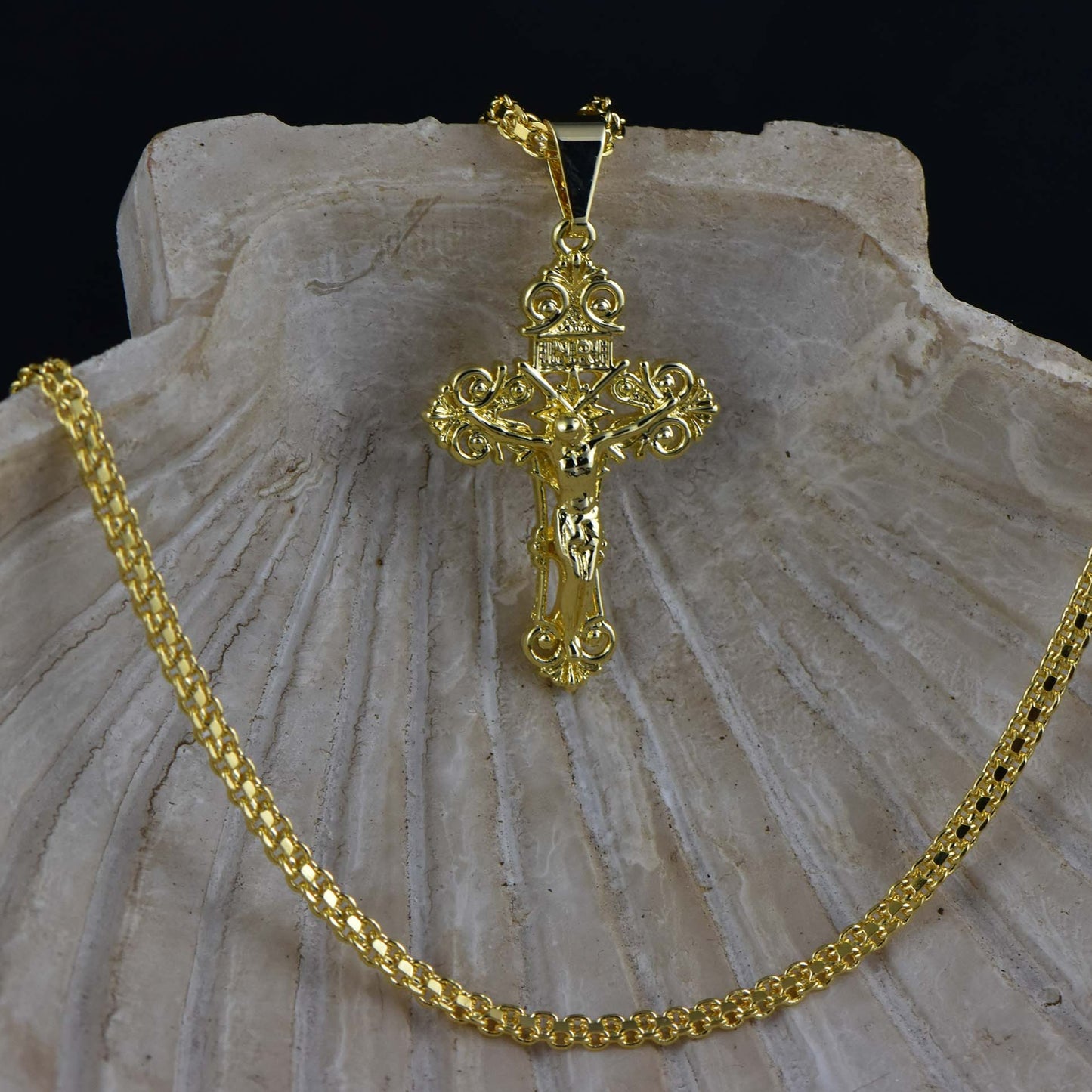 Cadena Chinesca 60cm + Colgante Cristo Milagroso