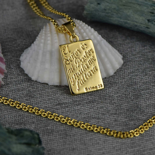 Cadena Chinesca 45 cm+ Colgante Salmo 23